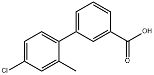 3-(4-Chloro-2-methylphenyl)benzoic acid Struktur