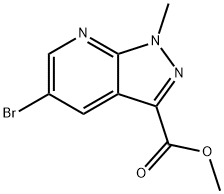 Methyl 5-bromo-1-methyl-1H-pyrazolo[3,4-b]pyridine-3-carboxylate Structure