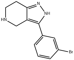 3-(3-BROMOPHENYL)-4,5,6,7-TETRAHYDRO-2H-PYRAZOLO[4,3-C]PYRIDINE
 Struktur