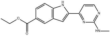 Ethyl 2-(2-(MethylaMino)pyriMidin-4-yl)-1H-indole-5-carboxylate Struktur