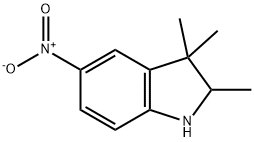 1H-Indole, 2,3-dihydro-2,3,3-trimethyl-5-nitro- Struktur