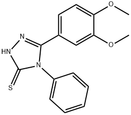 5-(3,4-Dimethoxy-phenyl)-4-phenyl-4H-[1,2,4]triazole-3-thiol Struktur