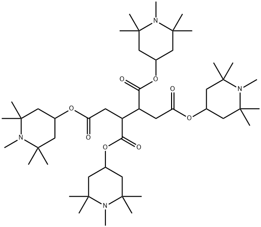 1,2,3,4-Butanetetracarboxylic acid, tetrakis(1,2,2,6,6-pentamethyl-4-piperidinyl)ester Struktur