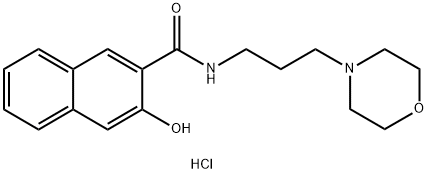 3-hydroxy-N-[3-(morpholino)propyl]naphthalene-2-carboxamide hydrochloride Struktur