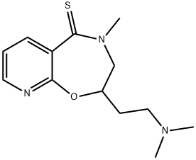 2-[2-(Dimethylamino)ethyl]-3,4-dihydro-4-methylpyrido[3,2-f]-1,4-oxazepine-5(2H)-thione Struktur