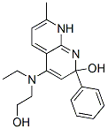 2-[2-hydroxyethyl-(7-methyl-2-phenyl-1,8-naphthyridin-4-yl)amino]ethan ol Struktur