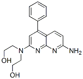 2-[(7-amino-4-phenyl-1,8-naphthyridin-2-yl)-(2-hydroxyethyl)amino]etha nol Struktur