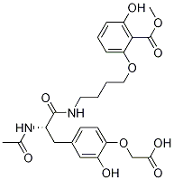 Benzoic acid, 2-[4-[[(2S)-2-(acetylaMino)-3-[4-(carboxyMethoxy)-3-hydroxyphenyl]-1-oxopropyl]aMino]butoxy]-6-hydroxy-, Methyl ester Struktur