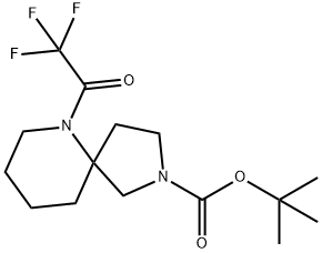 2,6-Diazaspiro[4.5]decane-2-carboxylic acid, 6-(2,2,2-trifluoroacetyl)-, 1,1-diMethylethyl ester Struktur