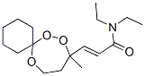 2-Propenamide,  N,N-diethyl-3-(9-methyl-7,8,12-trioxaspiro[5.6]dodec-9-yl)-,  (2E)- Struktur