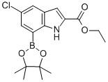 ETHYL 5-CHLORO-7 (4,4,5,5-TETRAMETHYL-1,3,2-DIOXABORYL) INDOLE-2-CARBOXYLATE Struktur