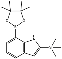 7-(4,4,5,5-TETRAMETHYL-1,3,2-DIOXABOROLAN-2-YL)-2-(TRIMETHYLSILYL)-1H-INDOLE Struktur