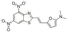 2-Furanamine,  5-[2-(4,6-dinitro-2-benzothiazolyl)ethenyl]-N,N-dimethyl- Struktur