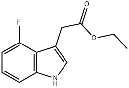 1H-Indole-3-acetic acid, 4-fluoro-, ethyl ester Struktur