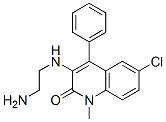 2(1H)-Quinolinone,  3-[(2-aminoethyl)amino]-6-chloro-1-methyl-4-phenyl- Struktur