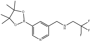 2,2,2-trifluoro-N-((5-(4,4,5,5-tetramethyl-1,3,2-dioxaborolan-2-yl)pyridin-3-yl)methyl)ethanamine hydrochloride Struktur