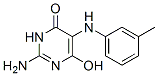 2-amino-6-hydroxy-5-[(3-methylphenyl)amino]-3H-pyrimidin-4-one Struktur