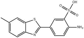 2-amino-5-(6-methylbenzothiazol-2-yl)benzenesulphonic acid  Struktur