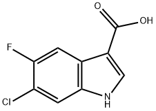 1H-Indole-3-carboxylic  acid,  6-chloro-5-fluoro- Struktur