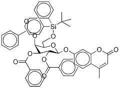 4-Methylumbelliferyl 2,3,4-Tri-O-benzoyl-6-O-(tert-butyldiphenylsilyl)-β-D-galactopyranoside Struktur