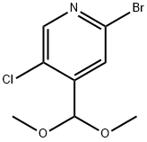 2-BROMO-5-CHLORO-4-(DIMETHOXYMETHYL)PYRIDINE Struktur