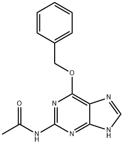 N2-acetamido-6-benzyloxypurine  Struktur