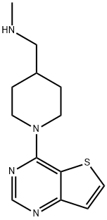 4-{4-[(Methylamino)methyl]piperidin-1-yl}thieno[3,2-d]pyrimidine Struktur