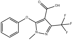 1-METHYL-5-PHENOXY-3-(TRIFLUOROMETHYL)-1H-PYRAZOLE-4-CARBOXYLIC ACID Struktur