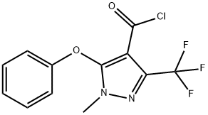 1-METHYL-5-PHENOXY-3-(TRIFLUOROMETHYL)-1H-PYRAZOLE-4-CARBONYL CHLORIDE Struktur