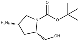 (2S,4S)-1-BOC-2-HYDROXYMETHYL-4-AMINO PYRROLIDINE-HCL Struktur