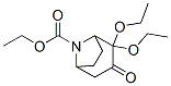 8-Azabicyclo[3.2.1]octane-8-carboxylic  acid,  2,2-diethoxy-3-oxo-,  ethyl  ester Struktur