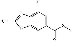 6-Benzothiazolecarboxylic acid, 2-aMino-4-fluoro-, Methyl ester Struktur