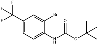 tert-butyl 2-bromo-4-(trifluoromethyl)phenylcarbamate Struktur