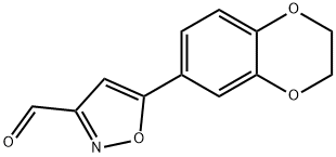 3-Isoxazolecarboxaldehyde,  5-(2,3-dihydro-1,4-benzodioxin-6-yl)- Struktur