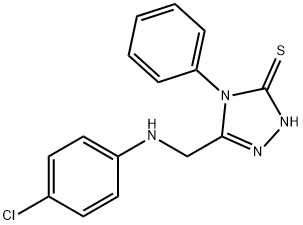 5-{[(4-chlorophenyl)amino]methyl}-4-phenyl-4H-1,2,4-triazole-3-thiol Struktur