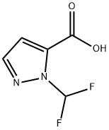 2-DIFLUOROMETHYL-2 H-PYRAZOLE-3-CARBOXYLIC ACID Struktur