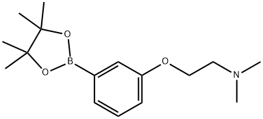 DIMETHYL-(2-[3-(4,4,5,5-TETRAMETHYL-[1,3,2]DIOXABOROLAN-2-YL)-PHENOXY]-ETHYL)-AMINE Struktur