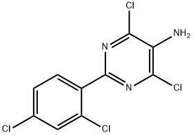 4,6-DICHLORO-2-(2,4-DICHLOROPHENYL)-5-PYRIMIDINAMINE Struktur