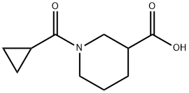 1-(Cyclopropylcarbonyl)-3-piperidine-carboxylic acid Struktur