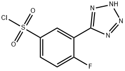 4-fluoro-3-(1H-tetrazol-5-yl)benzenesulfonyl chloride Struktur