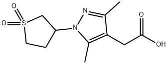 [1-(1,1-Dioxidotetrahydro-3-thienyl)-3,5-dimethyl-1H-pyrazol-4-yl]acetic acid Struktur