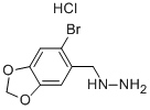 (6-BROMO-1,3-BENZODIOXOL-5-YL)METHYL]HYDRAZINE HYDROCHLORIDE Struktur