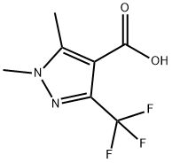 1,5-dimethyl-3-(trifluoromethyl)-1h-pyrazole-4-carboxylic acid Struktur