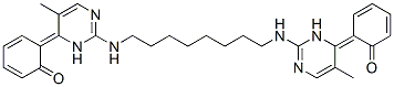 6-[5-methyl-2-[8-[[(4E)-5-methyl-4-(6-oxo-1-cyclohexa-2,4-dienylidene) -3H-pyrimidin-2-yl]amino]octylamino]-3H-pyrimidin-4-ylidene]cyclohexa- 2,4-dien-1-one Struktur