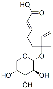 6 alpha-arabinosyloxy-2,6-dimethyl-2,7-octadienoic acid Struktur