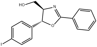 (4R,5R)-[5-(4-IODOPHENYL)-2-PHENYL-4,5-DIHYDRO-OXAZOL-4-YL]METHANOL Struktur