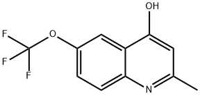 2-Methyl-6-trifluoromethoxyquinolin-4-ol Struktur