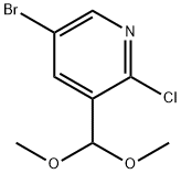 5-BROMO-2-CHLORO-3-DIMETHOXYMETHYL-PYRIDINE Struktur