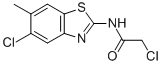 2-CHLORO-N-(5-CHLORO-6-METHYL-2-BENZOTHIAZOLYL)-ACETAMIDE Struktur