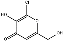 4H-Pyran-4-one,  2-chloro-3-hydroxy-6-(hydroxymethyl)- Struktur